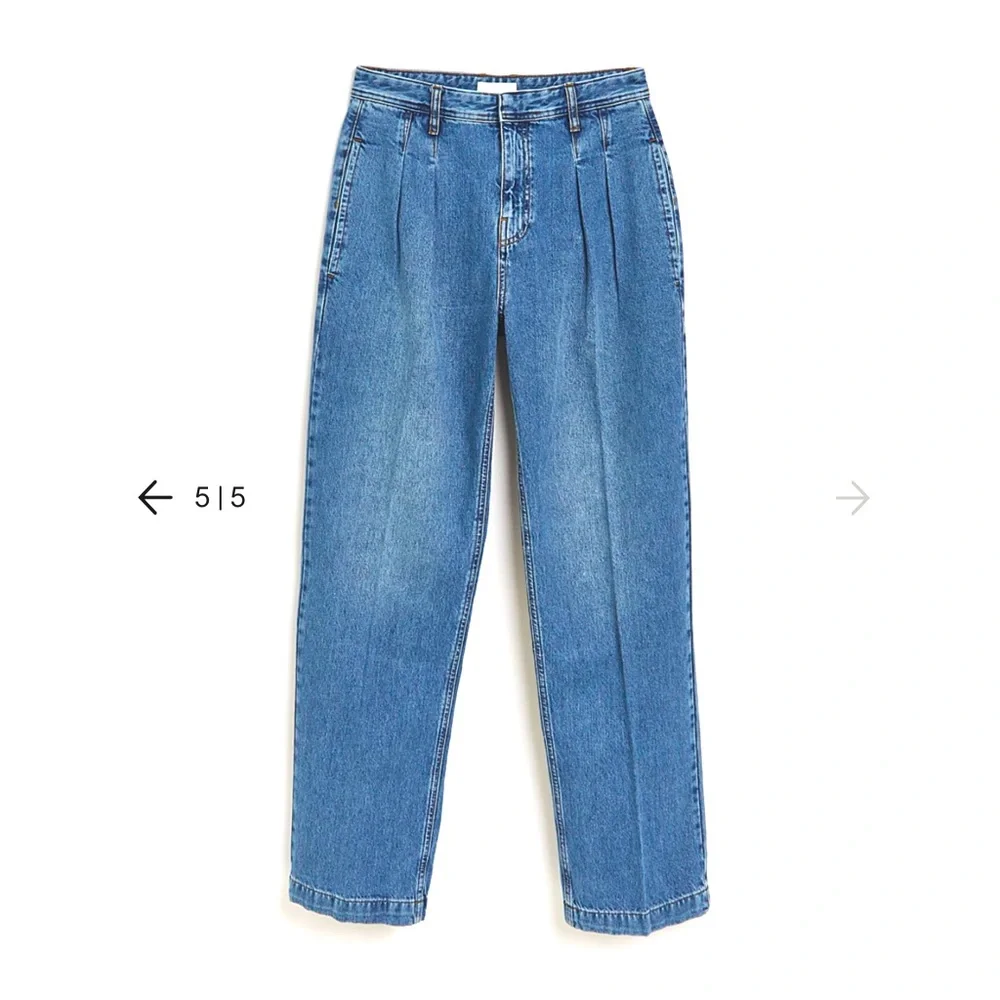 River Island Blue High Waisted Straight Jeans - Picture 4 of 6